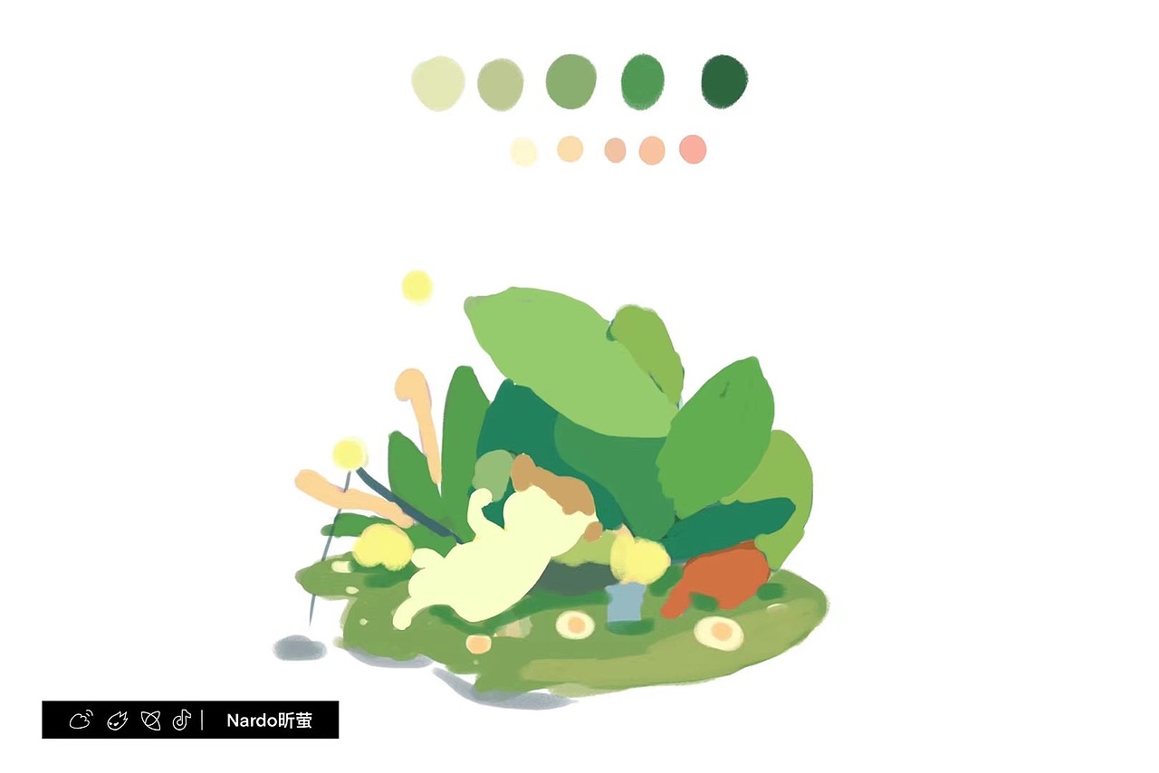 夏至原创插画海报（图ZMzA2NDAxMDY0） - 商业插画 - 站酷设计师Narod何昕萤原创素材 - 站酷ZCOOL