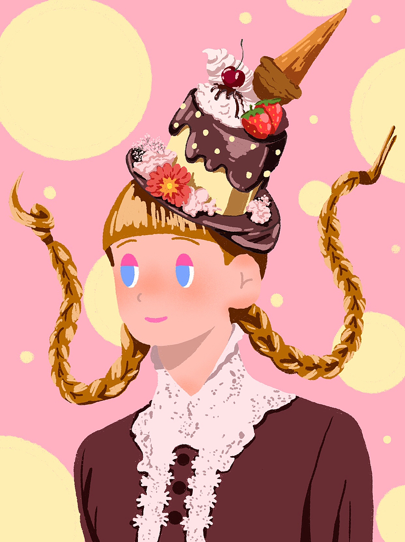 今日复古少女感满满