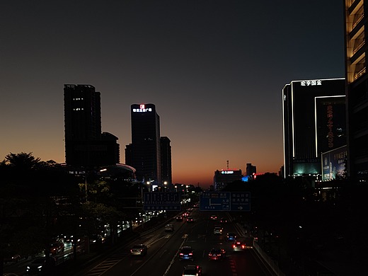 马路夜景——佛山禅城季华路