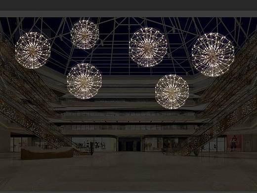商业空间高空中庭美陈吊饰定制工厂铭星厂家专业一条龙