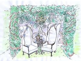 活動策劃的部分手稿和3D效果圖