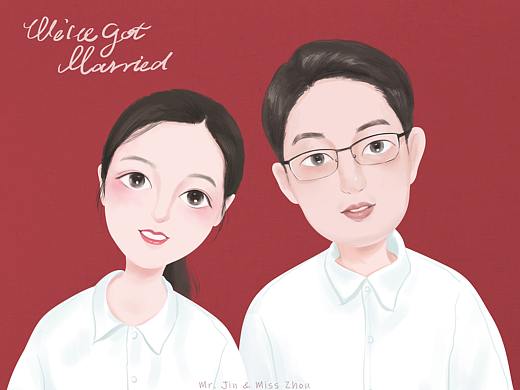 婚礼插画-楠楠老师