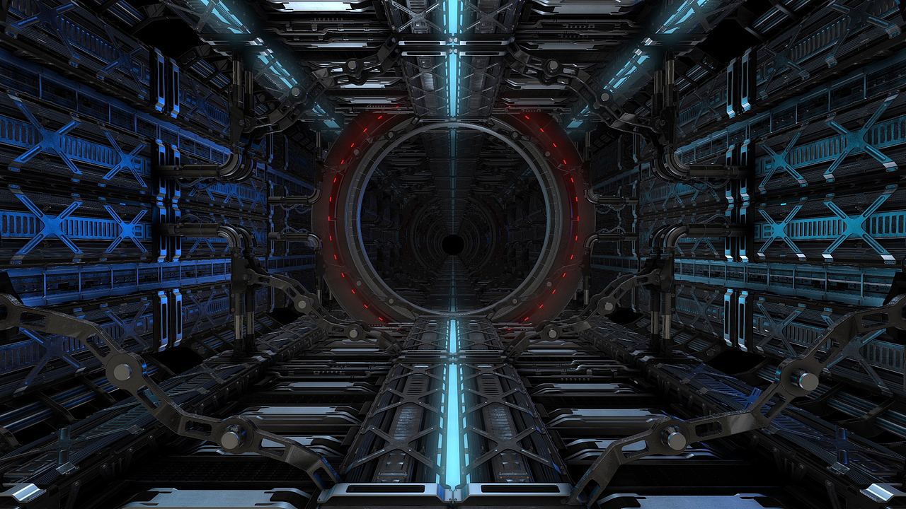 金属科幻场景文字