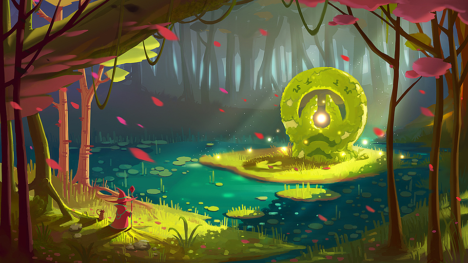 绿林里的小红和小花猫（图ZNzYzMzgxNzY=） - 商业插画 - 站酷设计师邻家的纪先生原创素材 - 站酷ZCOOL