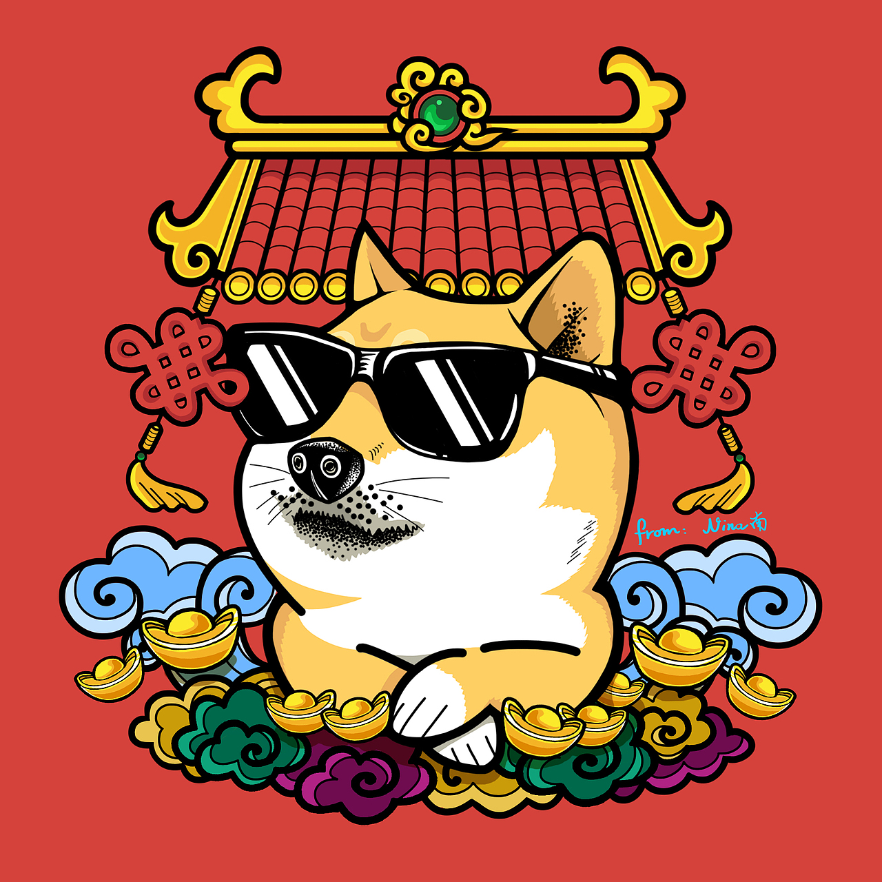 2018财源滚滚来（图ZOTk4NTQxMjQ=） - 商业插画 - 站酷设计师南朋友和她的喵原创素材 - 站酷ZCOOL