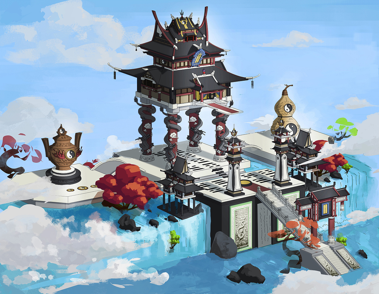 场景原画练习|其他|独立游戏|火力火力火力 - 原创作品 - 站酷 (zcool