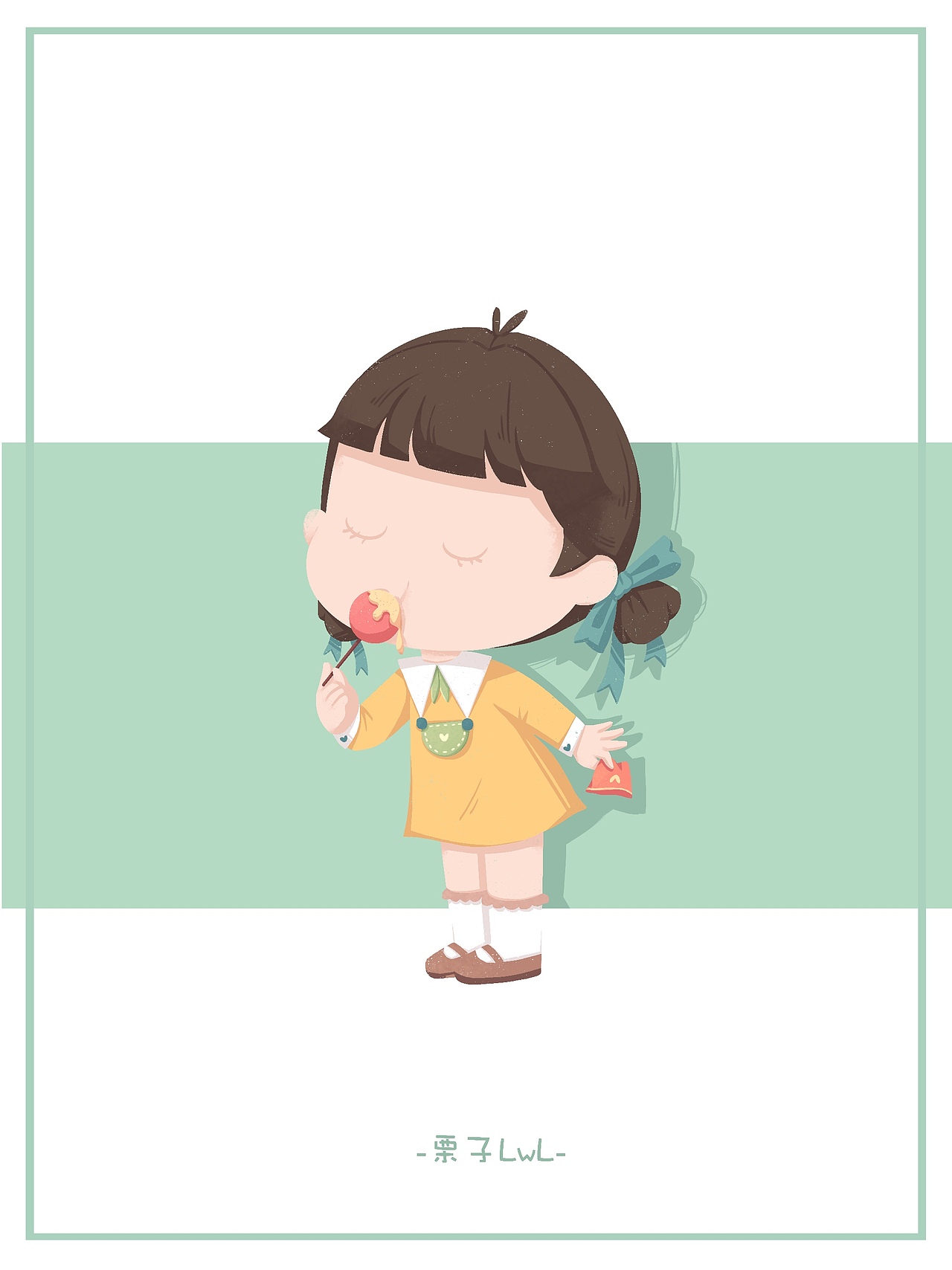 吃棒棒糖呀～（含过程）（图ZMzA1OTY5MTI0） - 儿童插画 - 站酷设计师栗子LwL原创素材 - 站酷ZCOOL