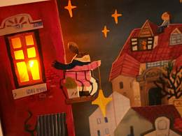 摘顆星星送給你~立體插畫