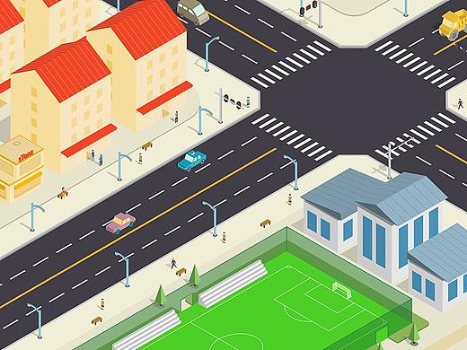 2.5D城市插画（个人主页-ZMzM2NTc3MDA=） - 创作习作 - 站酷设计师阿基里斯的发梢原创素材 - 站酷ZCOOL