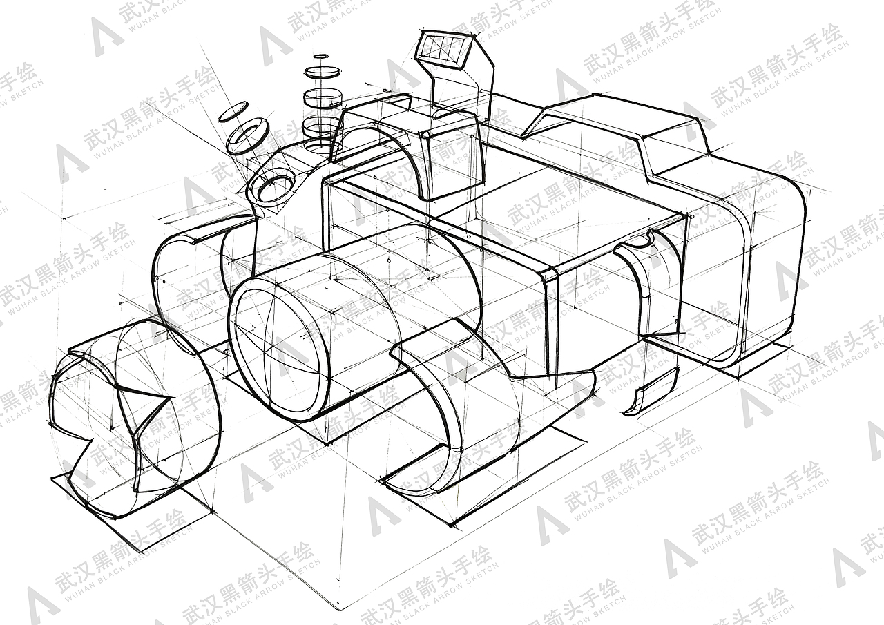 工业设计考研手绘示范作品