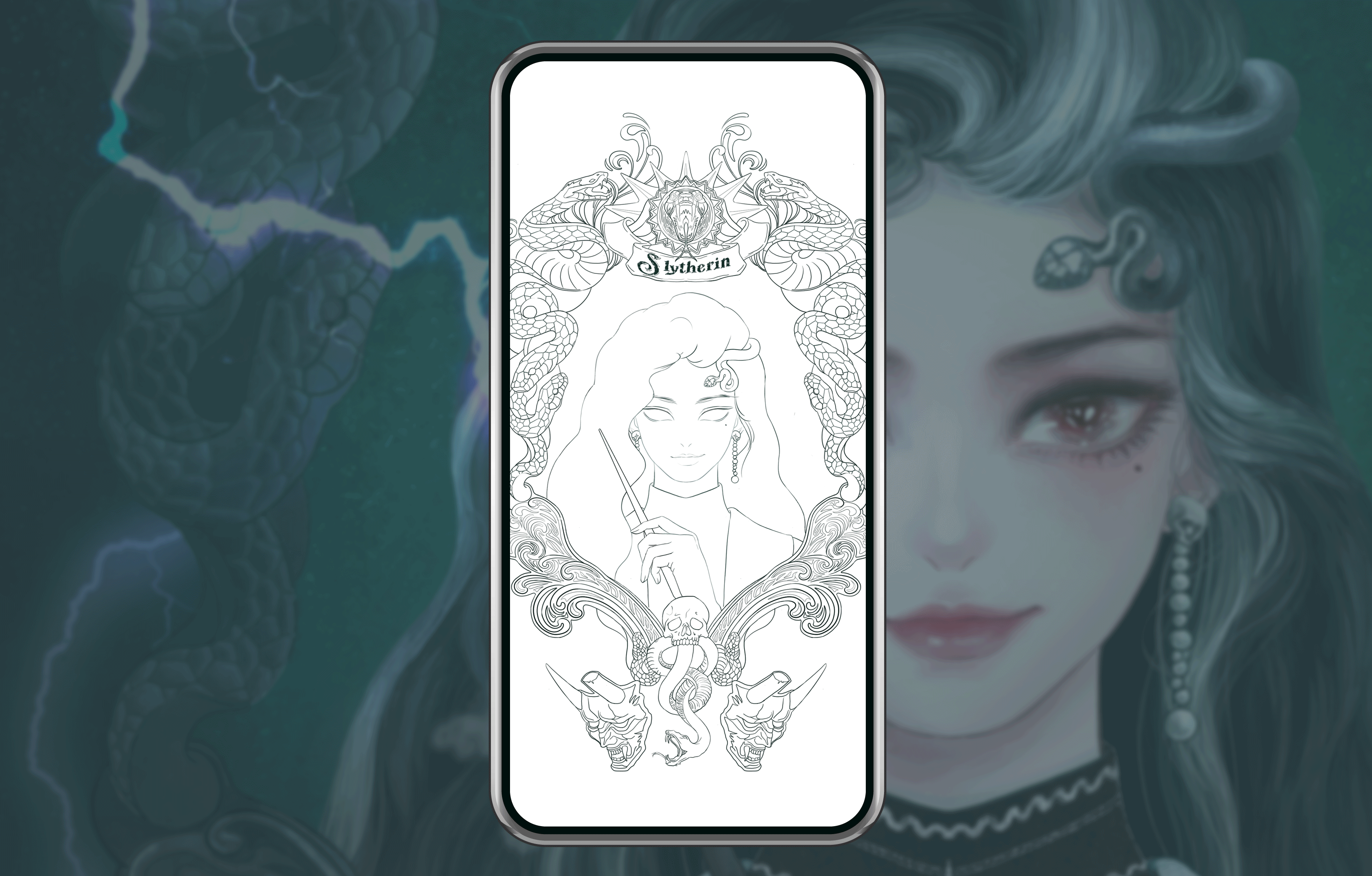 哈利波特·魔法觉醒 | 四学院女孩·插画设计