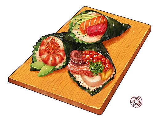 手握寿司和手卷寿司