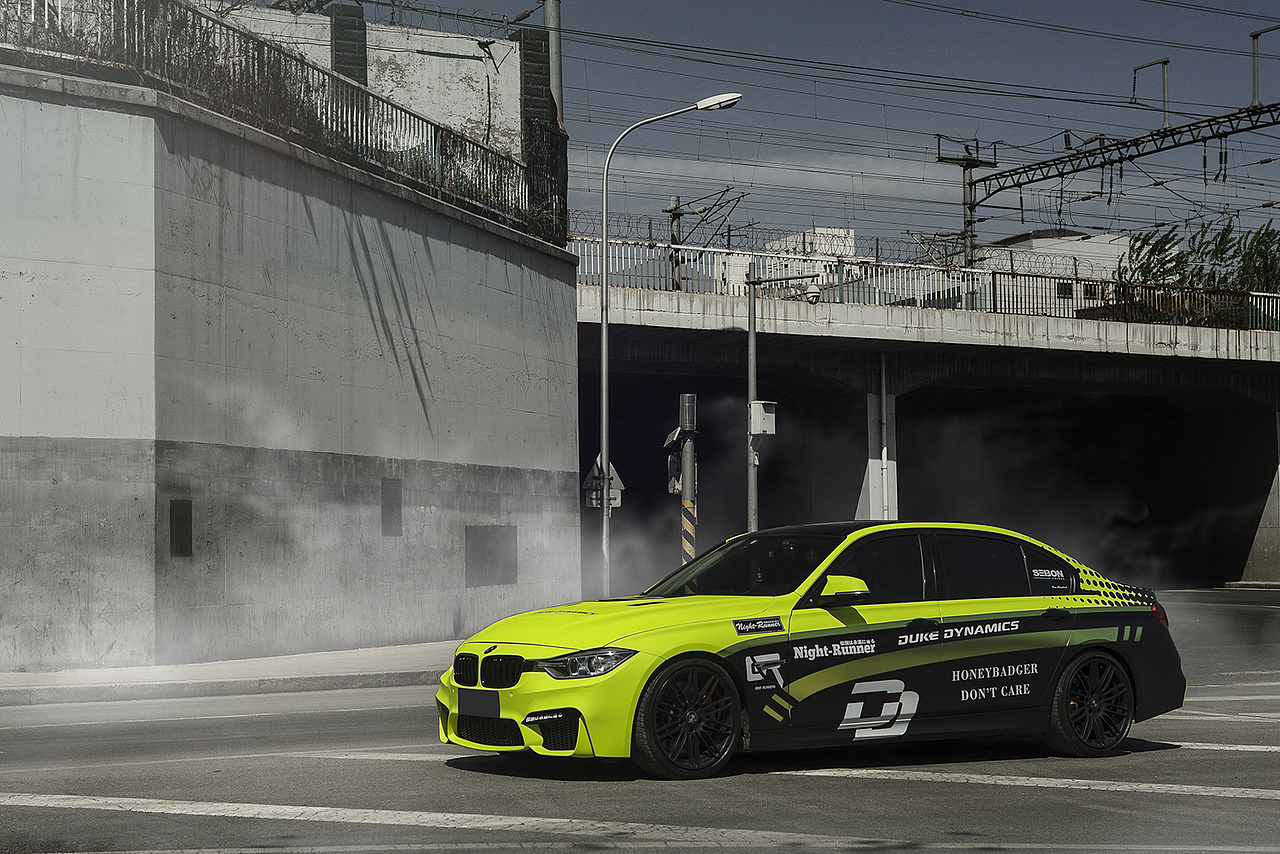 宝马三系夜行者主题车身涂装