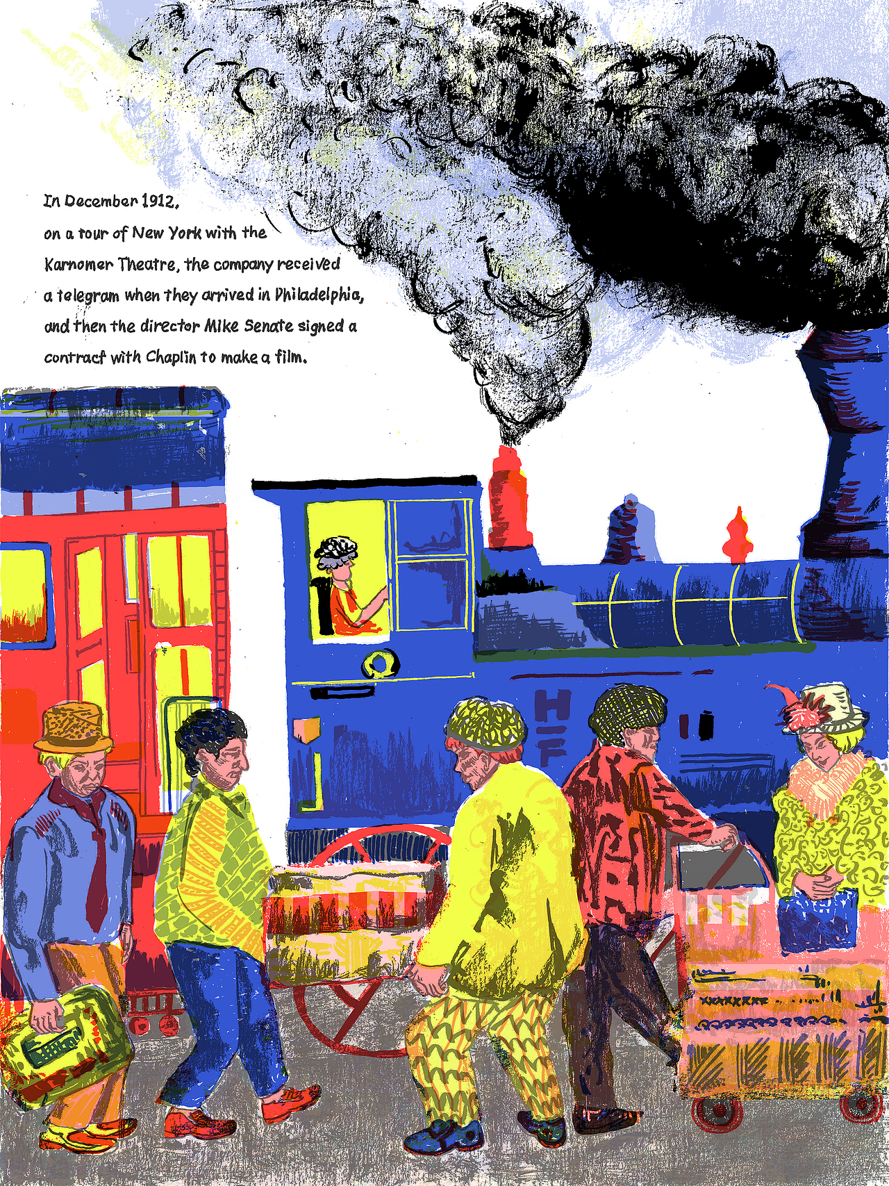 卓别林人物传记式绘本（图ZMTYwODcxNzI4） - 艺术插画 - 站酷设计师DoubleSY原创素材 - 站酷ZCOOL