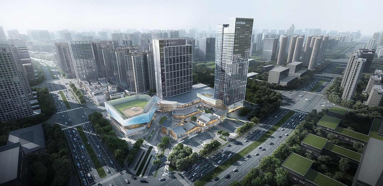 保利现代商业综合体SU模型下载