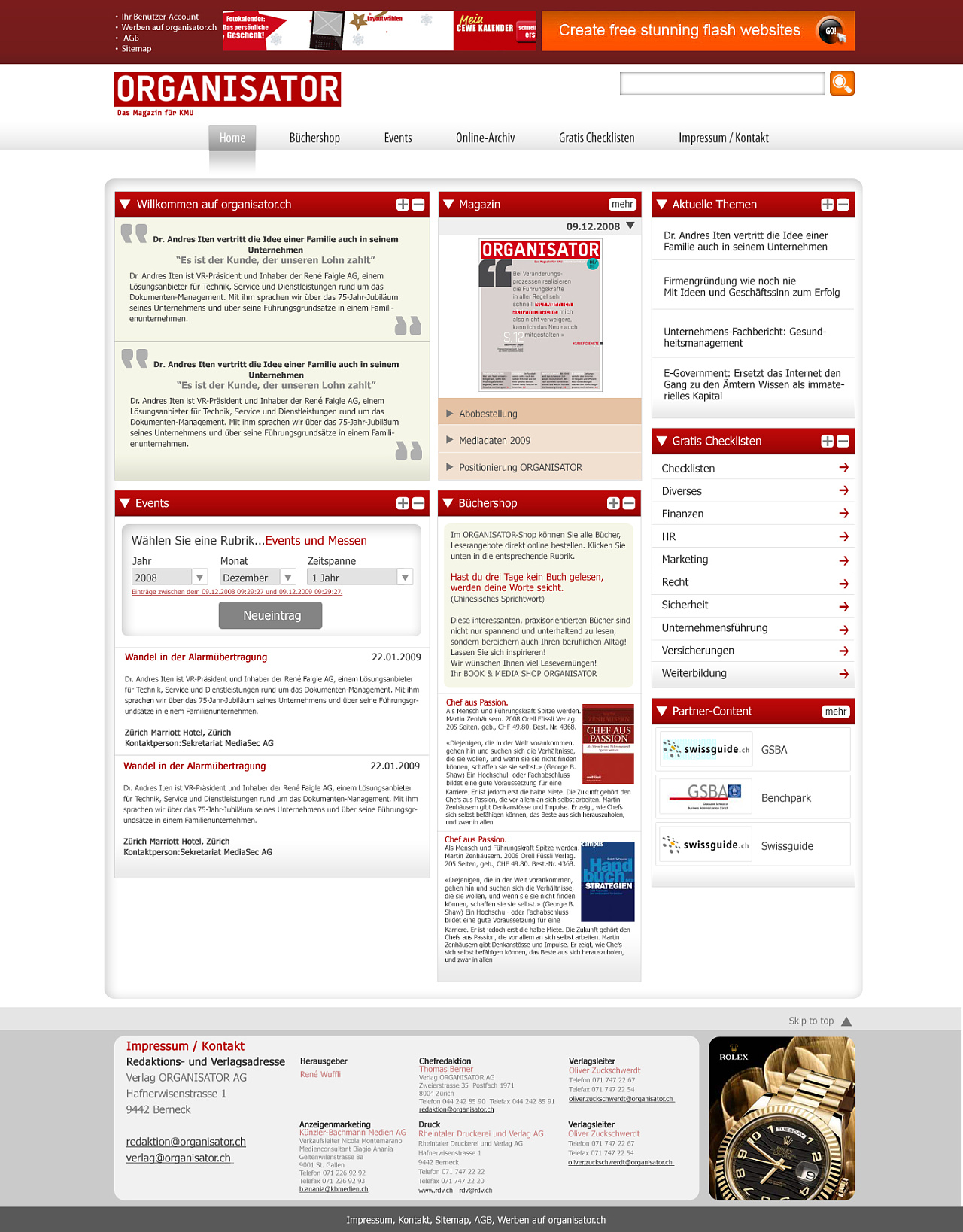 2008年做的多个德国企业 商务 艺术网站设计方案