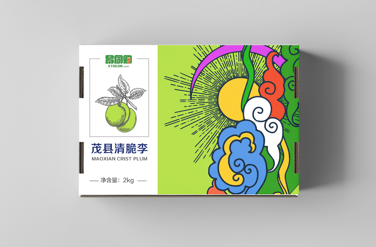 茂县青脆李外包装设计