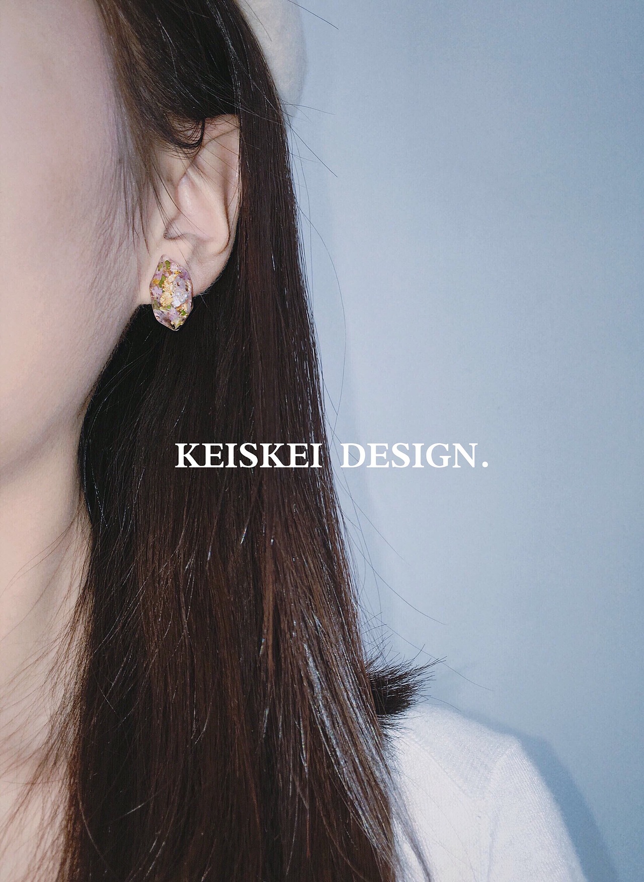 树脂手作⎡ 水晶矿石 ⎦ 薄雾玫瑰色系 复古 耳饰