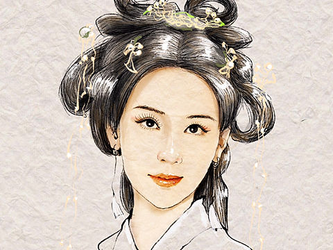 板绘 陈都灵 古装 带过程（个人主页-ZNjI3NDU0MTY=） - 商业插画 - 站酷设计师春光灿烂Pipi皮原创素材 - 站酷ZCOOL