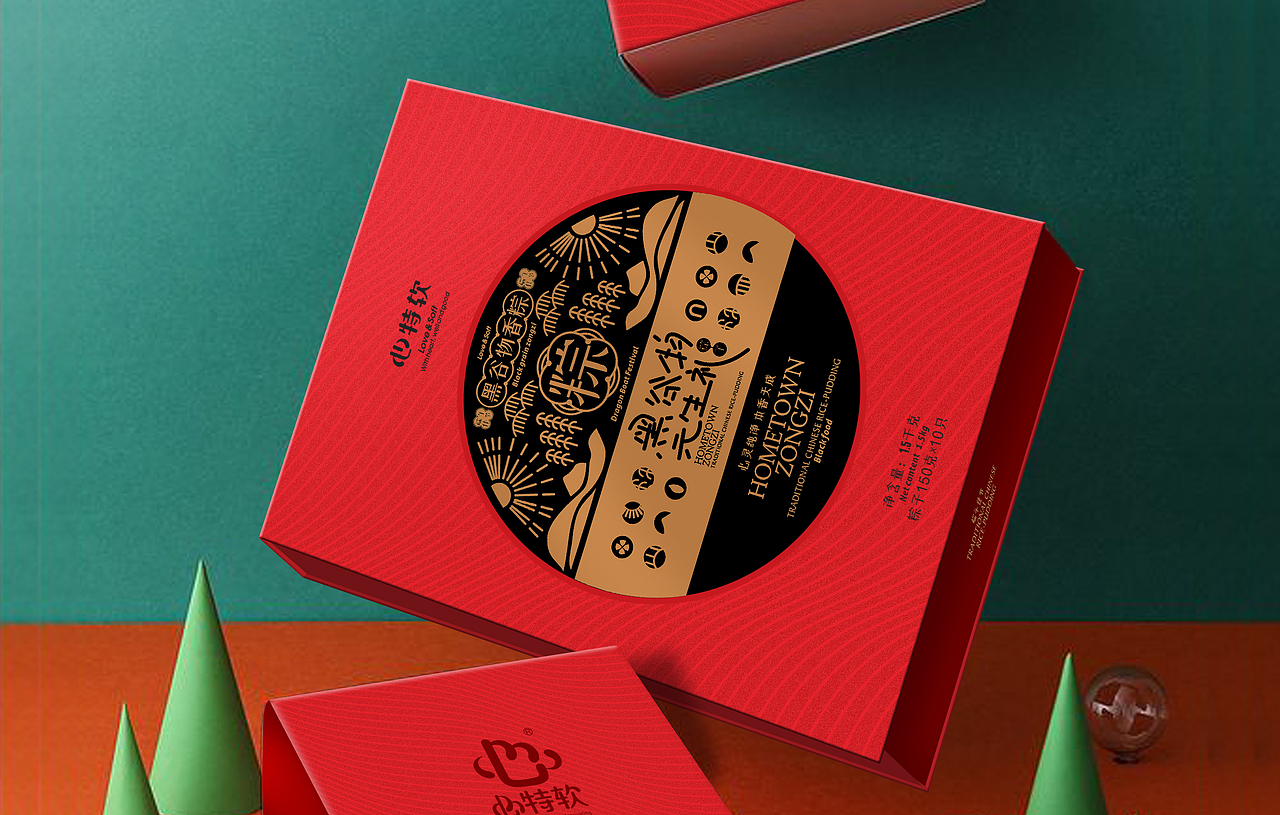 心特软 端午粽子礼盒 包装设计（图ZMjA4MzQ1MDMy） - 包装 - 站酷设计师西牛角原创素材 - 站酷ZCOOL
