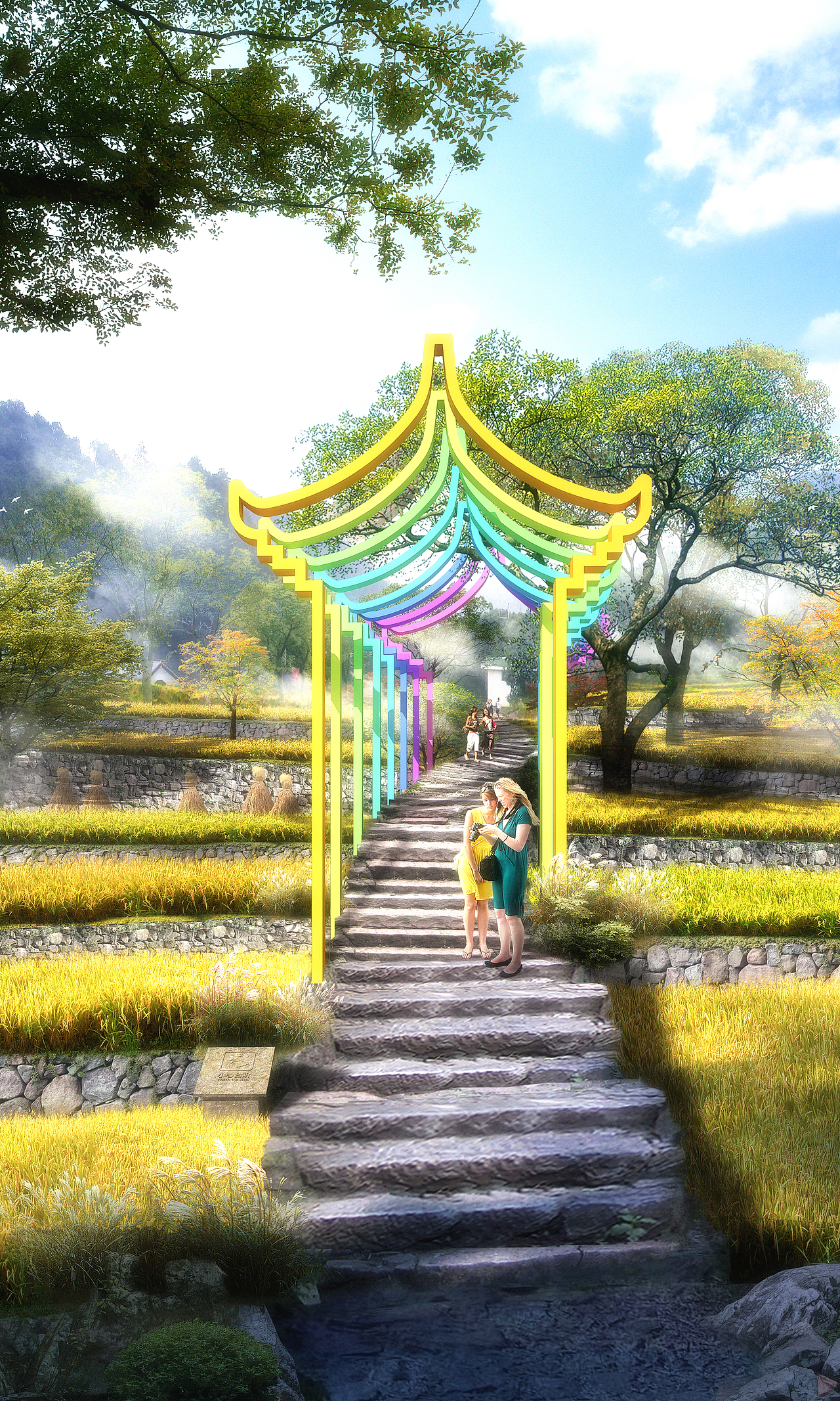 乡村振兴自然景观提升（图ZMzc0NjAzNjg0） - 景观设计 - 站酷设计师景致视觉原创素材 - 站酷ZCOOL