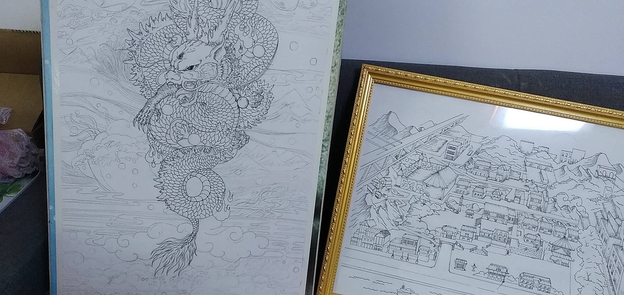 线描手绘（图ZMjQ2NDgyODY0） - 艺术插画 - 站酷设计师陆涛km原创素材 - 站酷ZCOOL