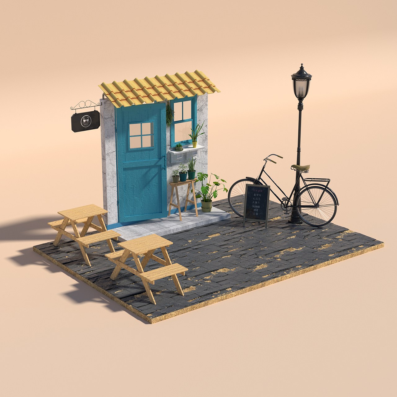 《每日一渲 - 5 - 【云邊有個小賣部】》（圖ZMjUzNTM3NjA4） - 動畫/影視 - 站酷設(shè)計師zw一天原創(chuàng)素材 - 站酷ZCOOL