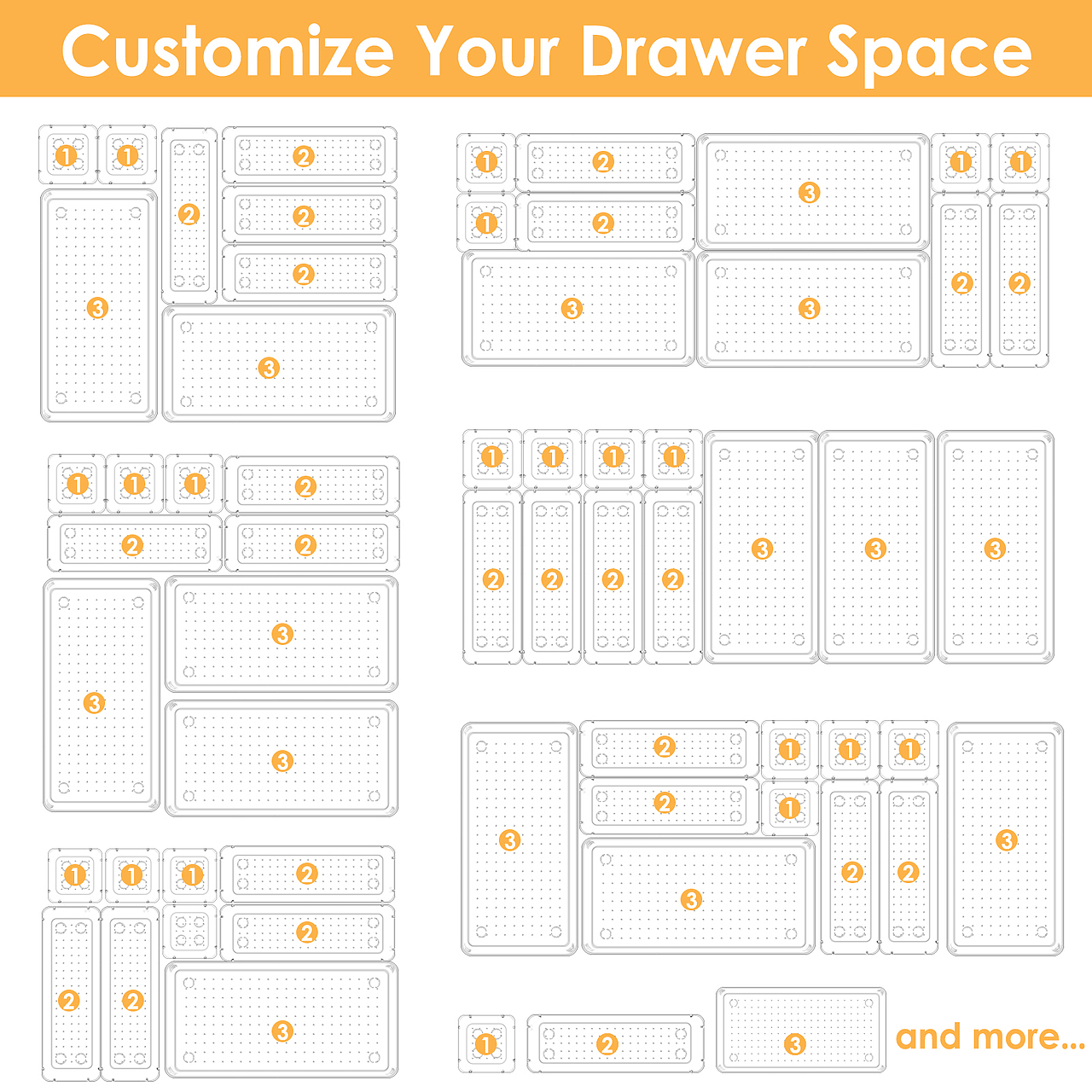 亚马逊主图设计-透明亚克力收纳盒-文具餐具收纳盒