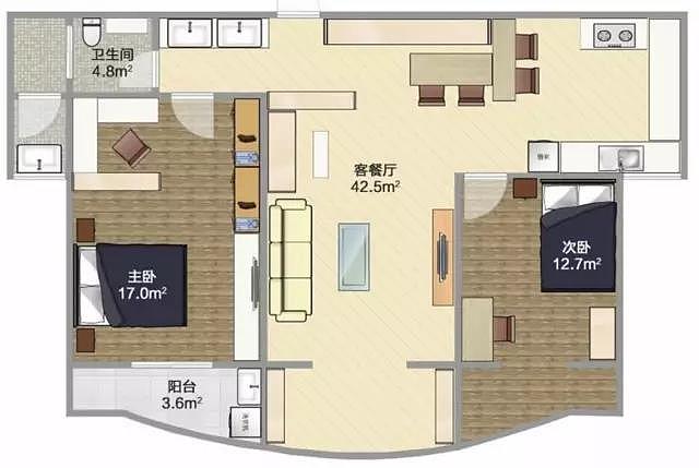 80㎡美式风格装修设计,原来卫生间收纳可以做那么好