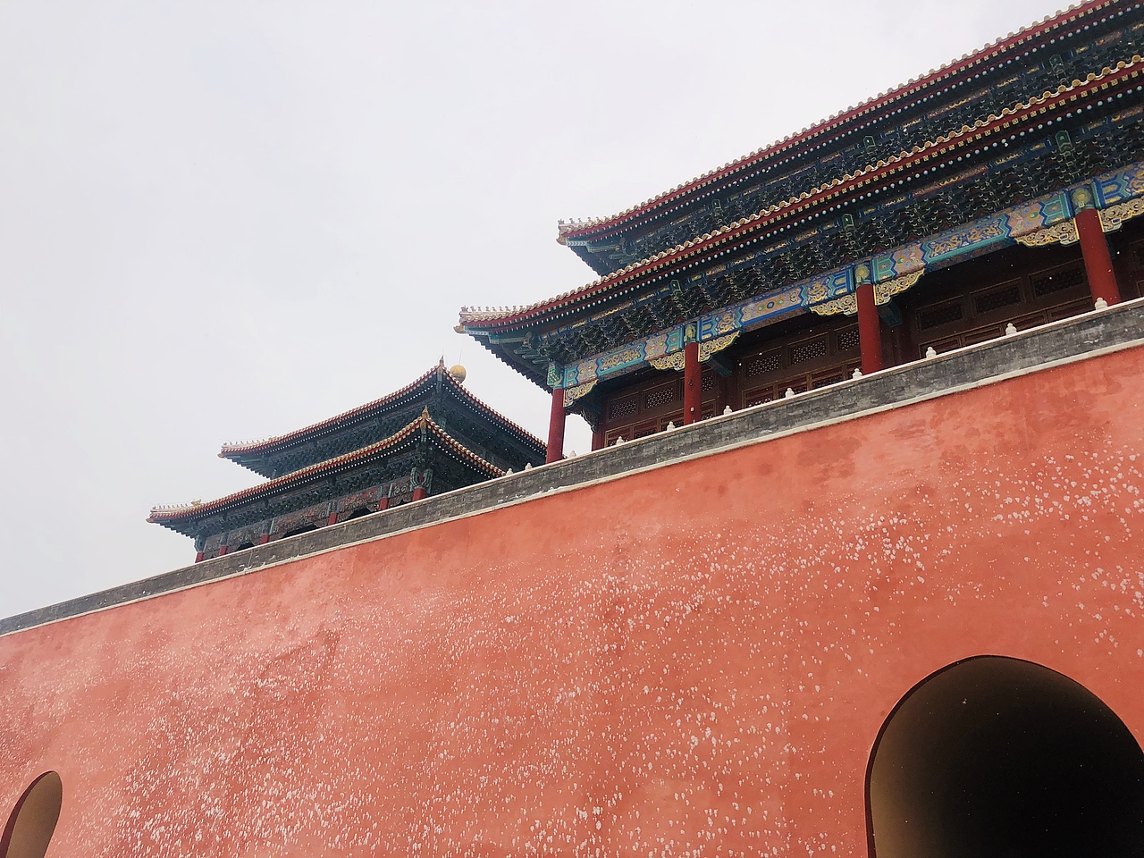 正月初八北京紫禁城落雪 故宫谨记