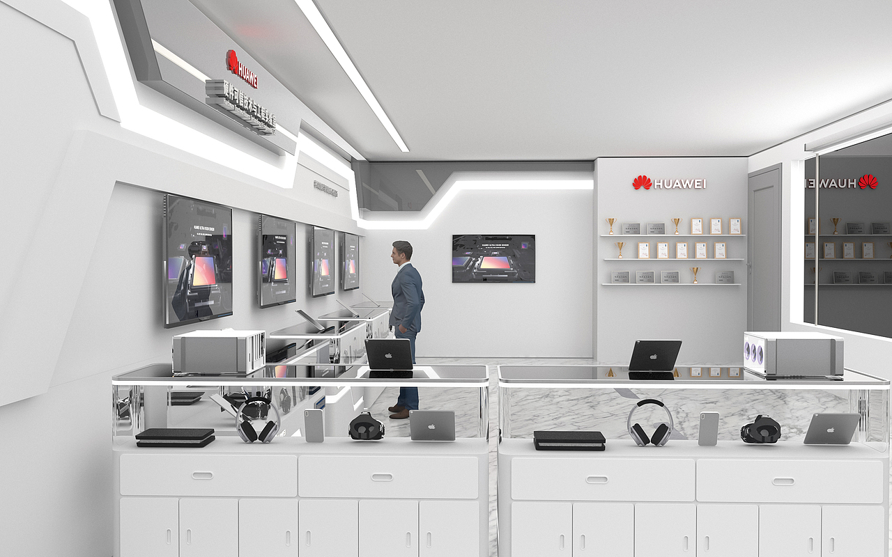 华为北京技术研发实验室展厅效果图设计案例(已商用)