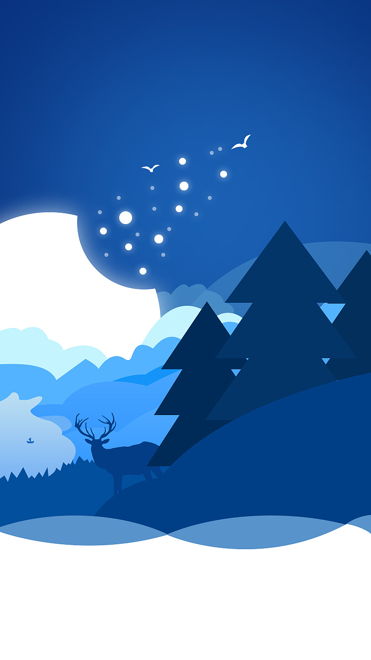 扁平风插画-手机壁纸