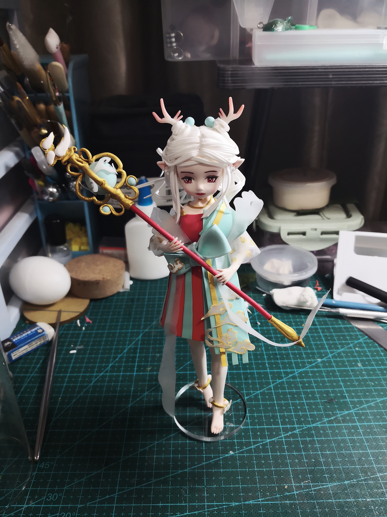 王者人物—遇见神鹿～瑶|手工艺|手办/模玩|柴房元素_原创作品-站酷