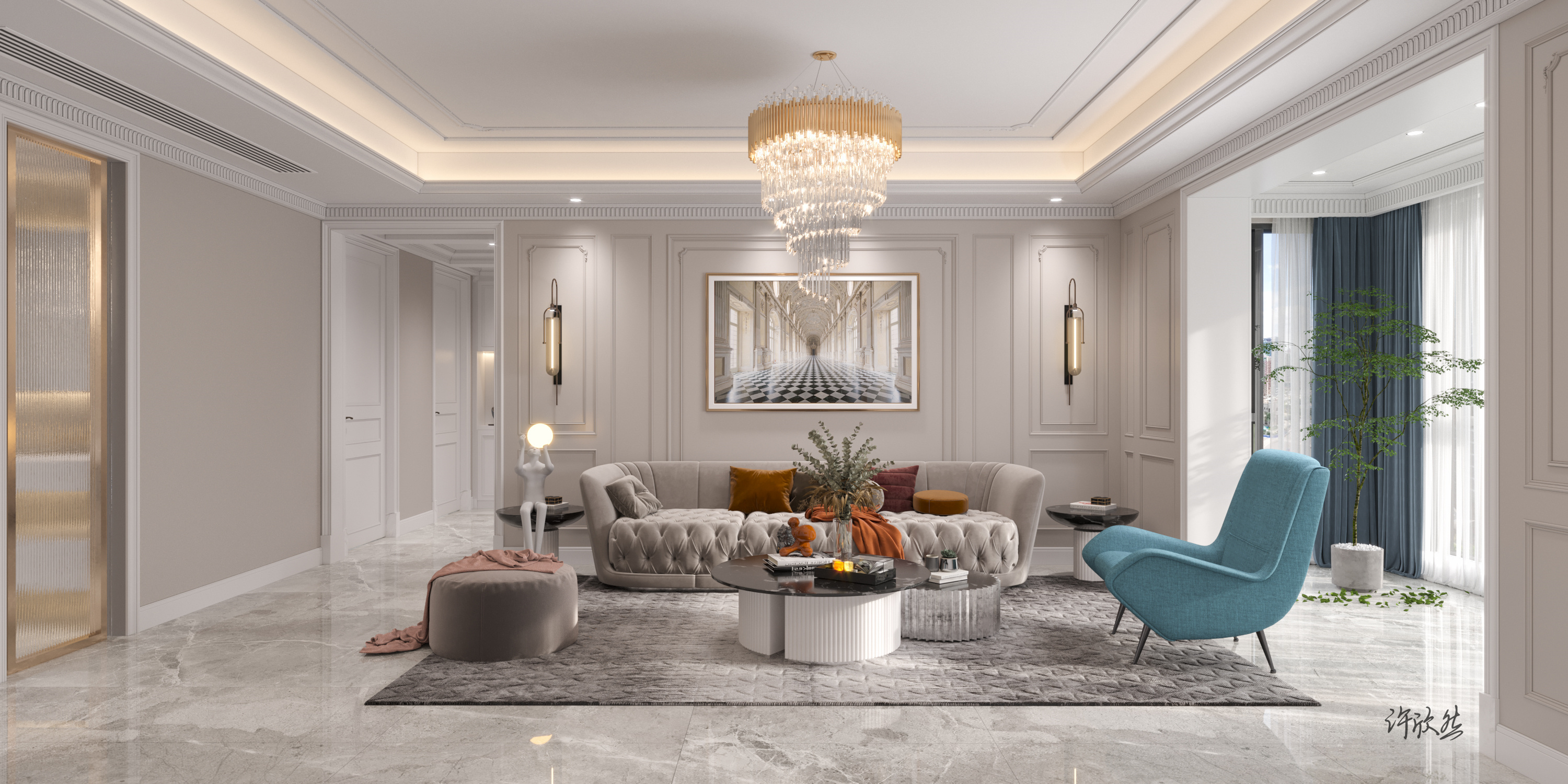 法式轻奢客餐厅