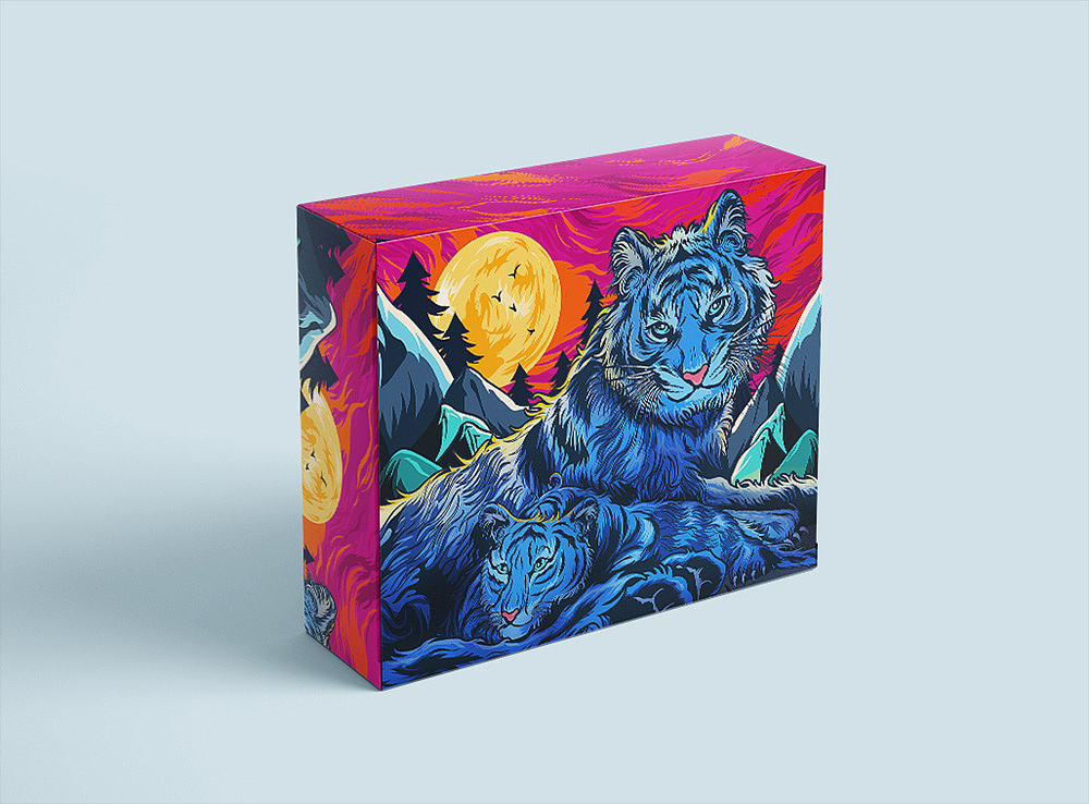 虎年-台历插画海报设计