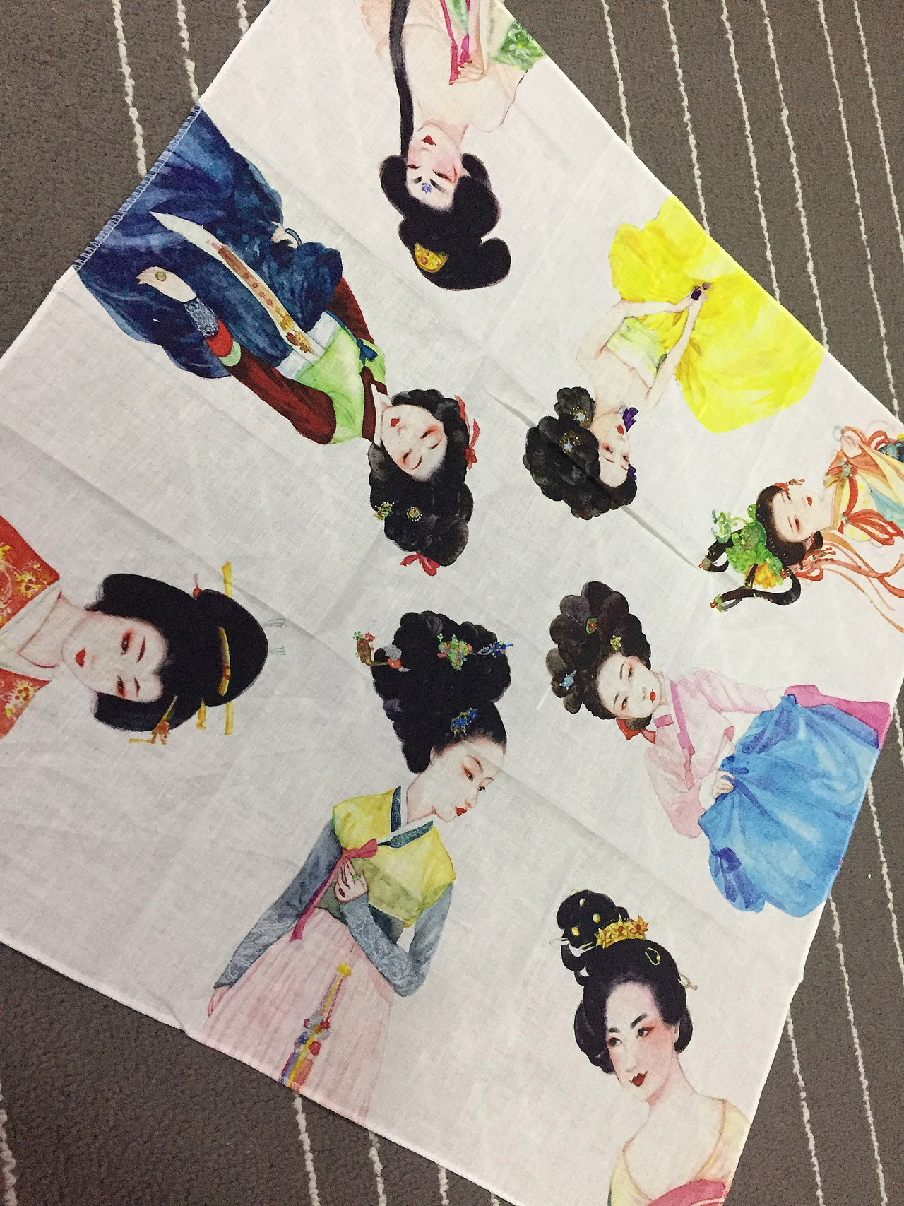 中日手帕+纸胶带设计展（图ZMTYxNzA2ODMy） - 商业插画 - 站酷设计师不卡门的Carmen原创素材 - 站酷ZCOOL