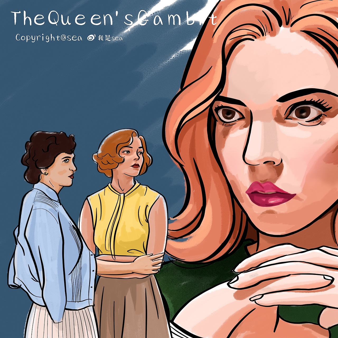 美剧《后翼弃兵》插画分享.