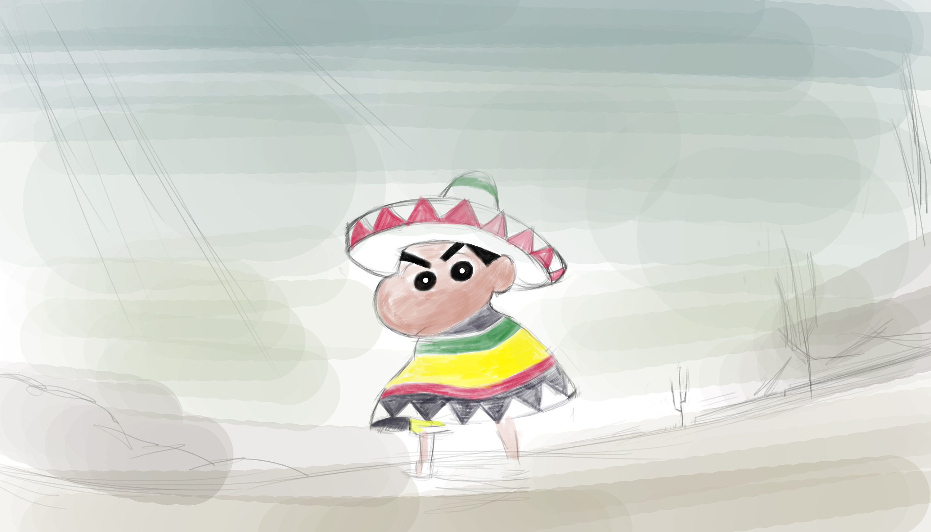 手绘-(蜡笔小新)