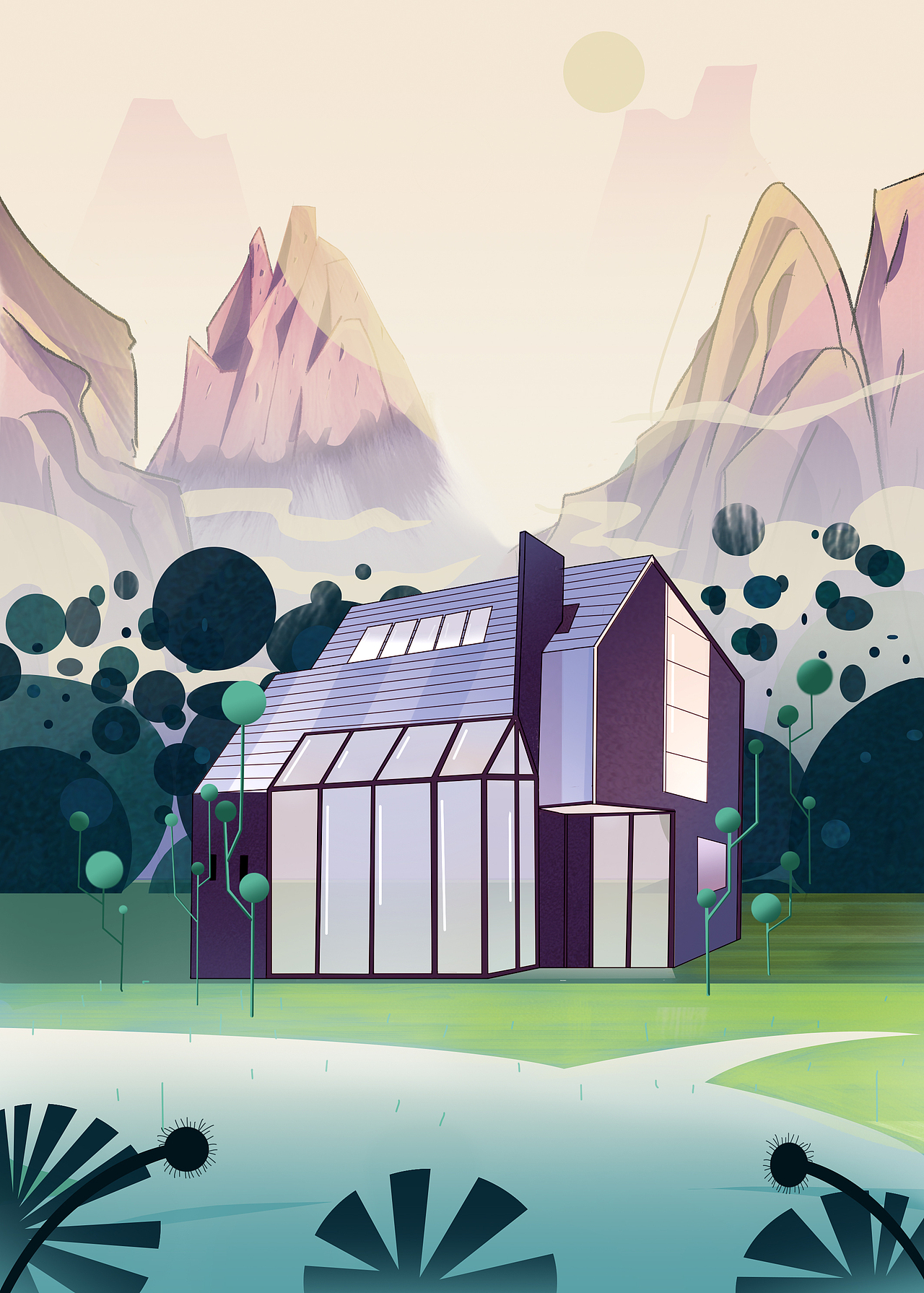 建筑插画（图ZMjM0MTA0MDky） - 创作习作 - 站酷设计师forever320原创素材 - 站酷ZCOOL