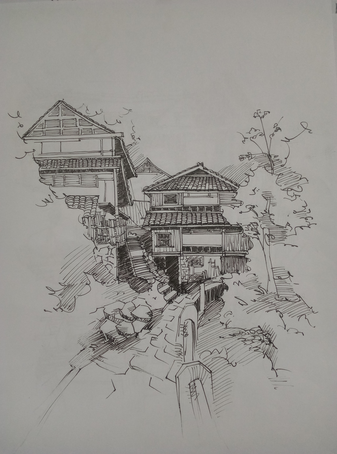 柳州三江采风场景速写
