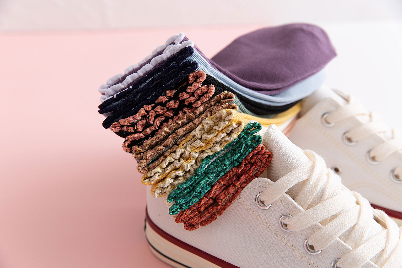 2020春夏女短袜刺绣后跟袜子可爱日系