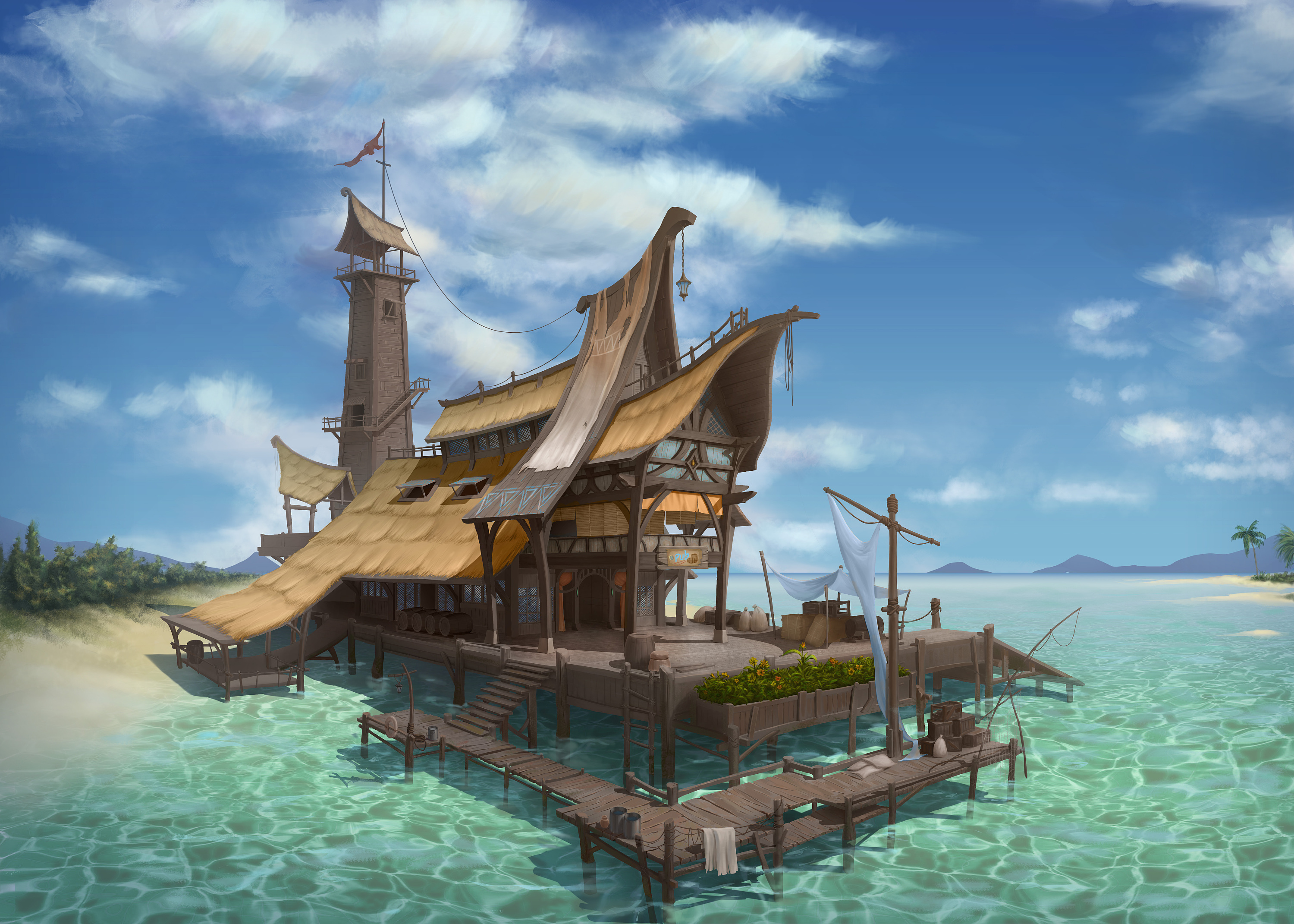 场景类|插画|游戏原画|离靡 - 原创作品 - 站酷 (zcool)