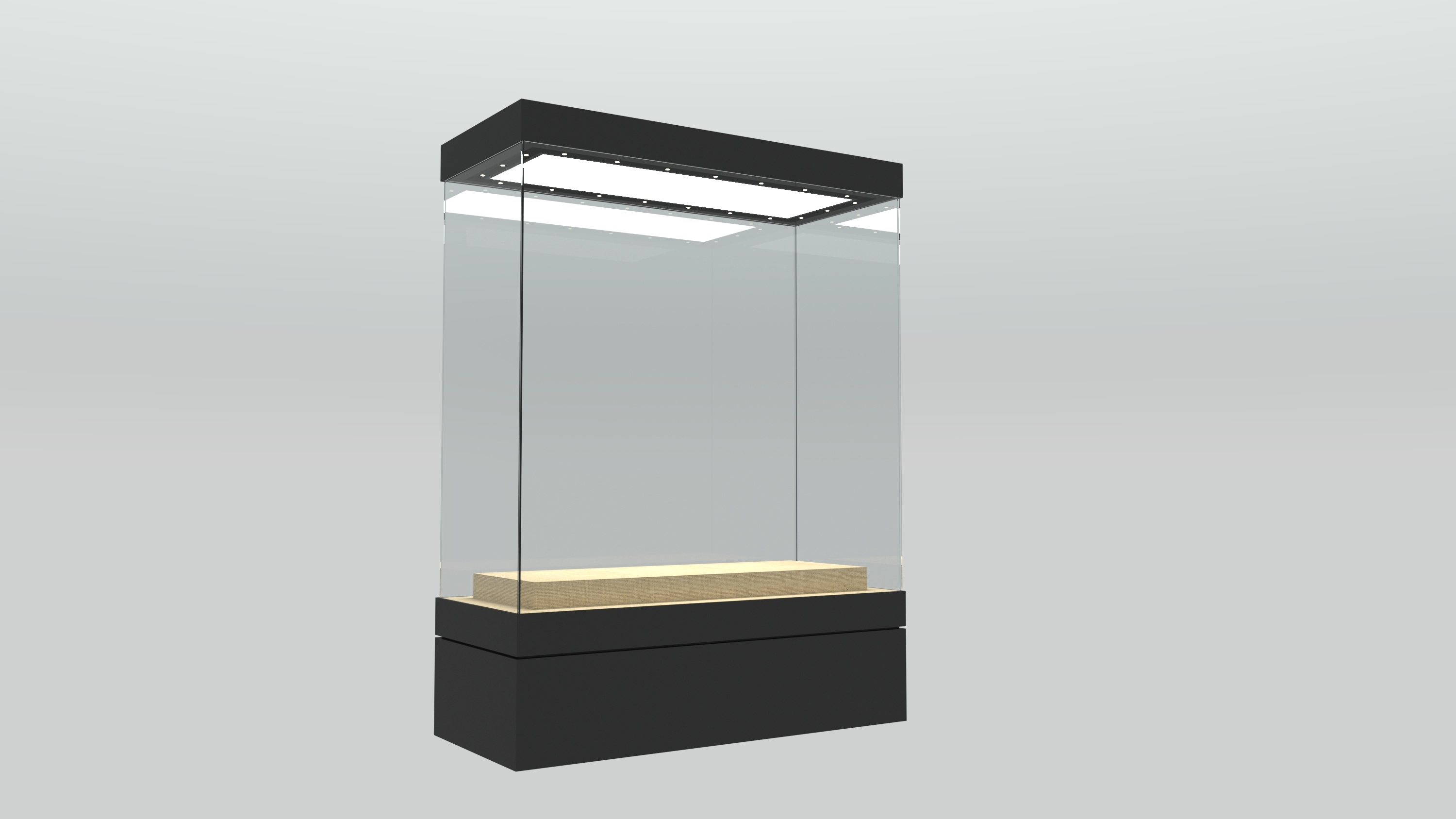 博物馆展厅独立长型展柜