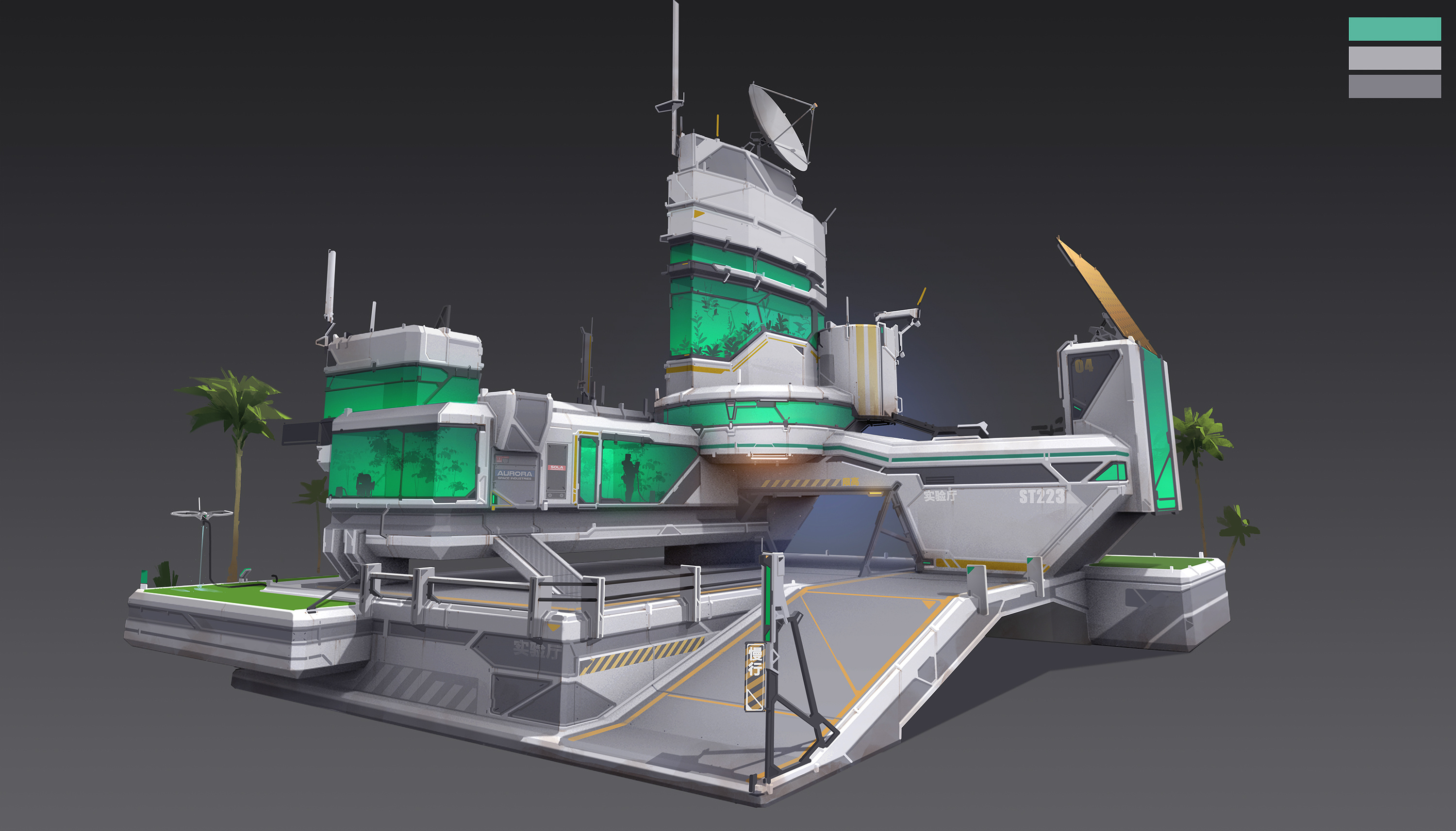 植物实验室建筑绘制过程|插画|游戏原画|cb8905 - 原创作品 - 站酷