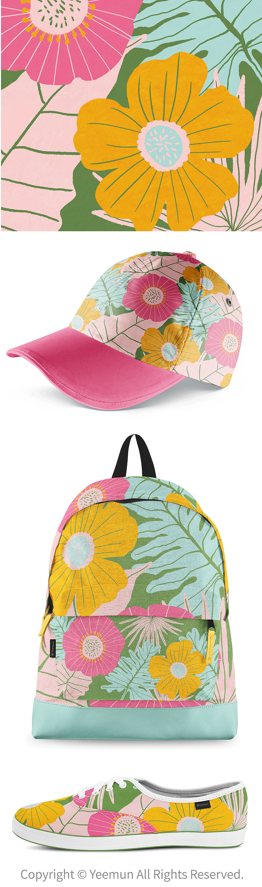 原创春天创意复古花纹服饰鞋帽图案（图ZMjA0MDQyMDQw） - 生活用品 - 站酷设计师绮Phoebe原创素材 - 站酷ZCOOL