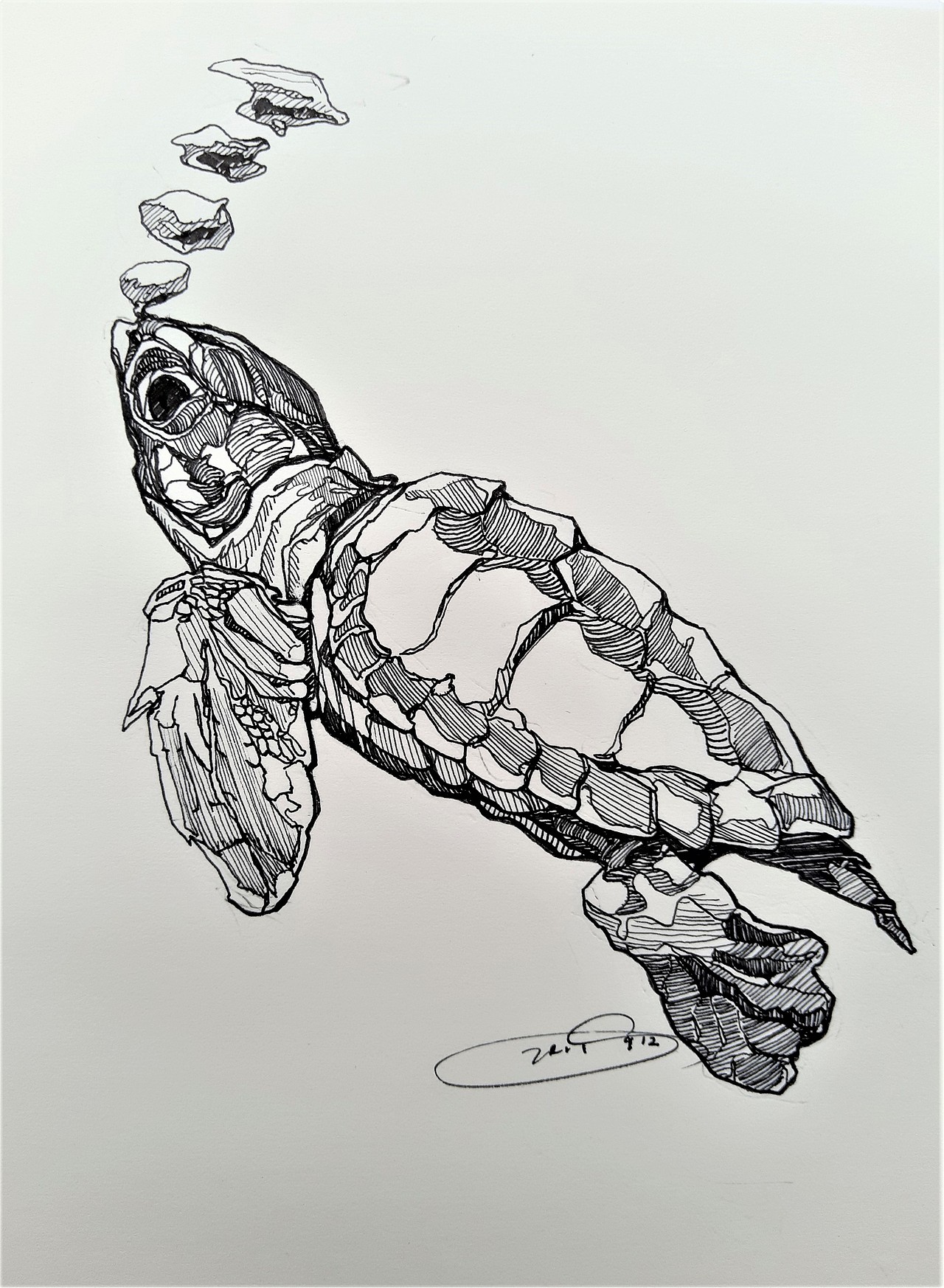 插画临摹少年向日葵创意产品海报练习(临摹)怪·物语科幻建筑钢笔画