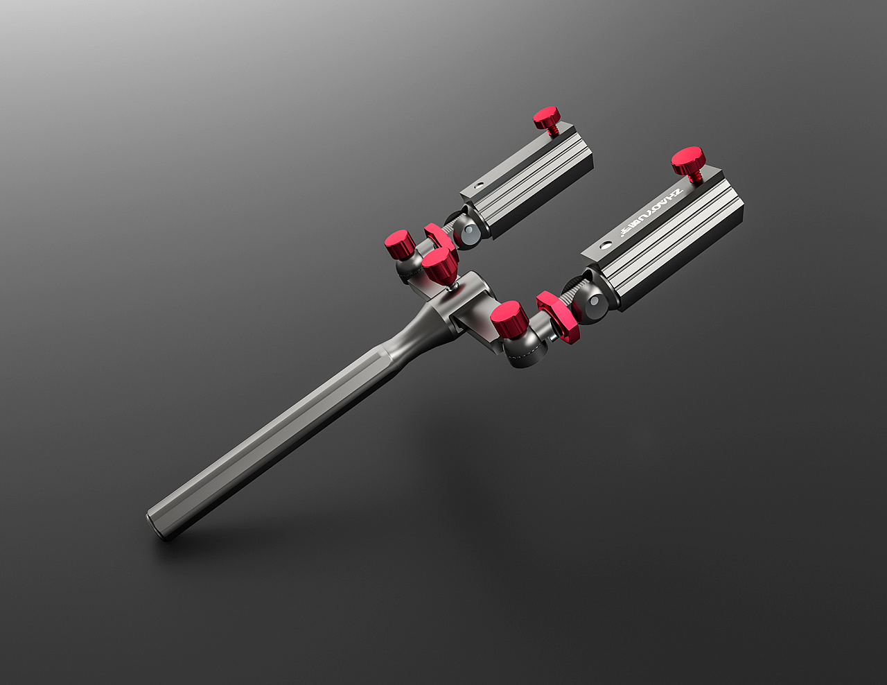 双炮台/钓鱼配件/产品渲染