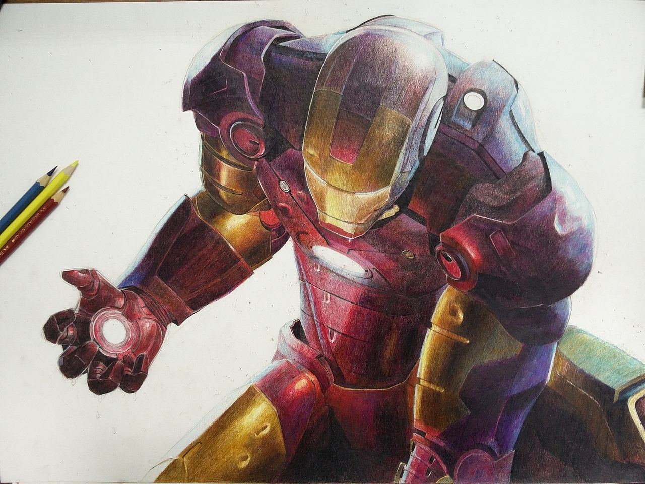 钢铁侠手绘详细过程