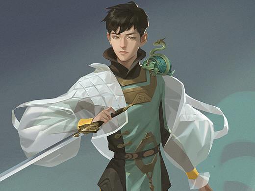 新国潮游戏概念角色-玄武-秦申