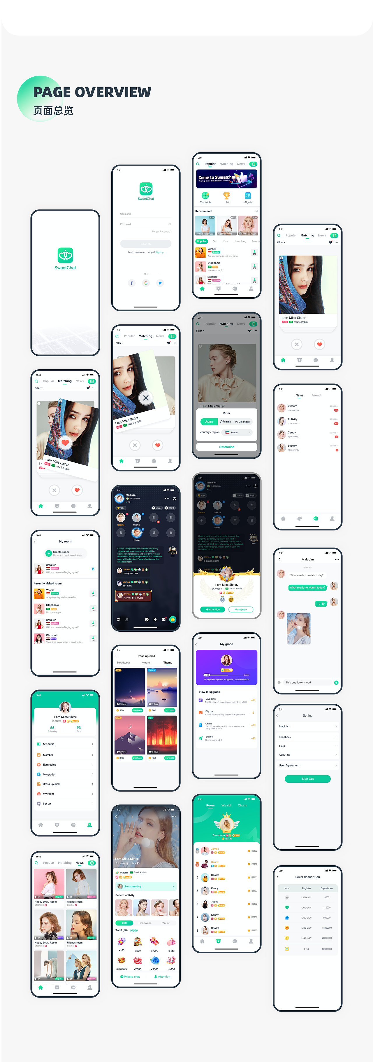SweetChat（图ZMjIyNTg1NDU2） - APP界面 - 站酷设计师HOYA_DESIGN原创素材 - 站酷ZCOOL